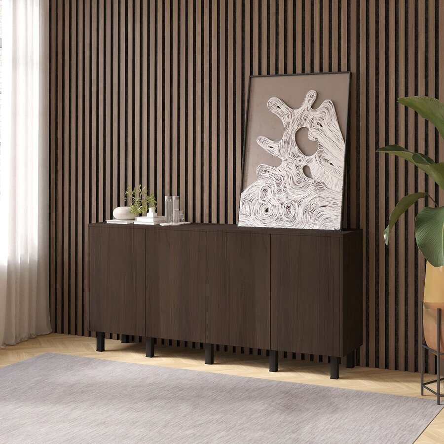 Casella Ayaya 183 cm Dressoir Donkerbruin Casella Ayaya 183 cm Dressoir Donkerbruin