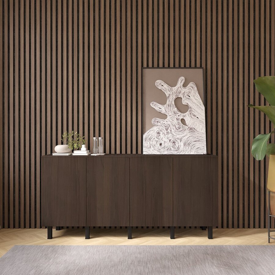 Casella Ayaya 183 cm Dressoir Donkerbruin Casella Ayaya 183 cm Dressoir Donkerbruin