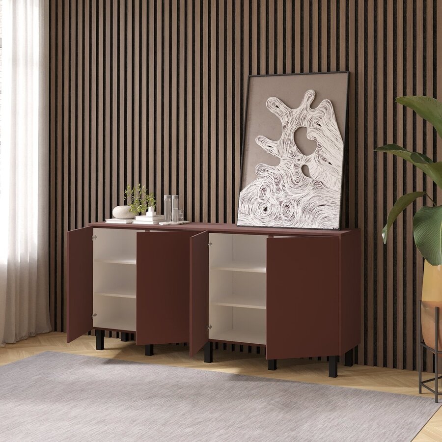 Pastell Ayaya 183 cm Dressoir Oxydrood Pastell Ayaya 183 cm Dressoir Oxydrood