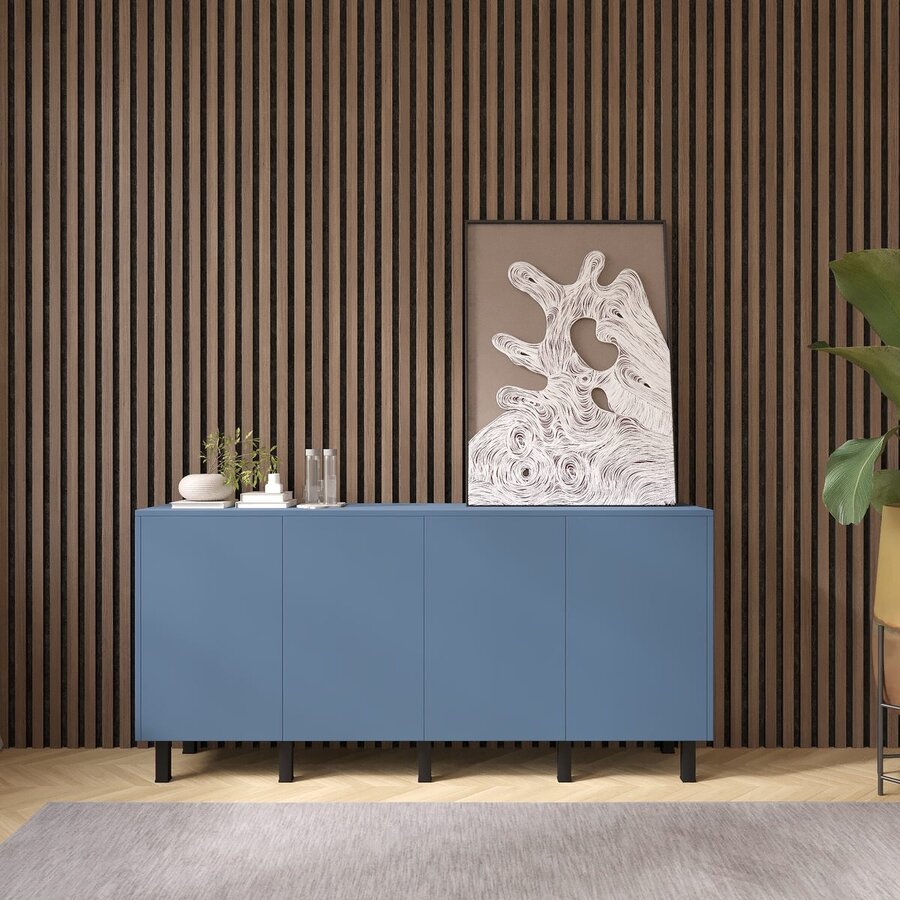 Turin Ayaya 183 cm Dressoir Rookblauw Turin Ayaya 183 cm Dressoir Rookblauw