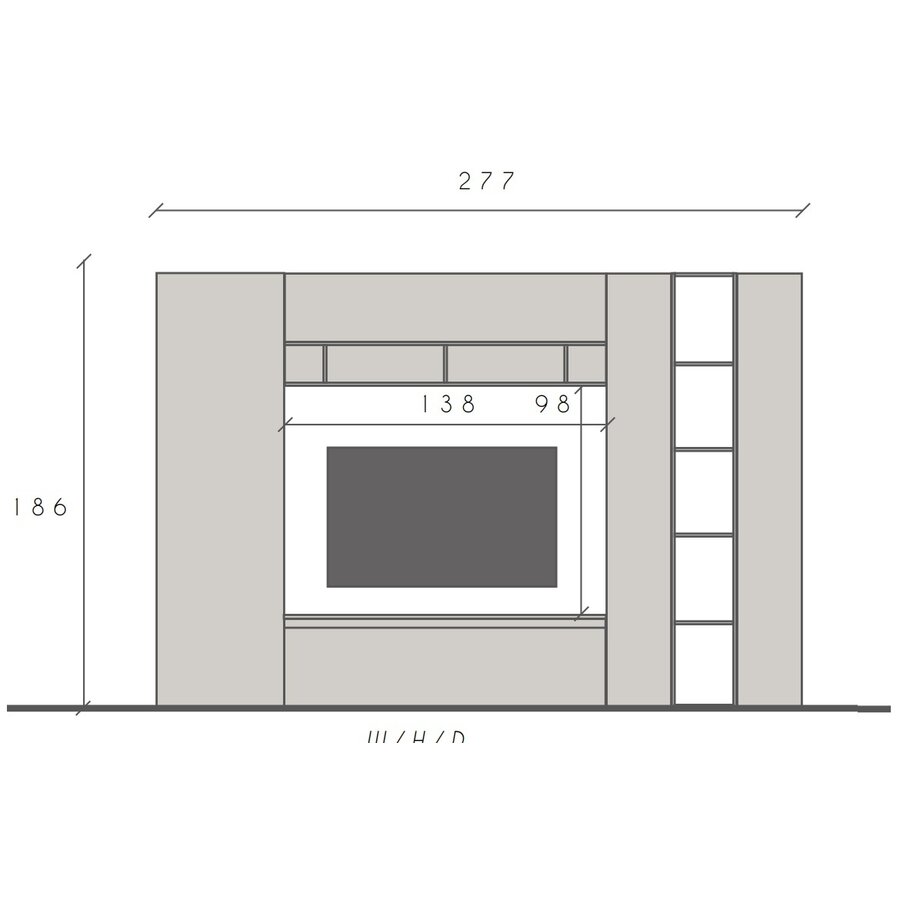 Infinity 2.0 Cashmere / Kadiz Eiken TV Meubel Set 57 Infinity 2.0 Cashmere / Kadiz Eiken TV Meubel Set 57