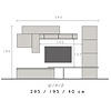 Infinity 2.0 Cashmere / Mercure / Brons TV Meubel Set 58