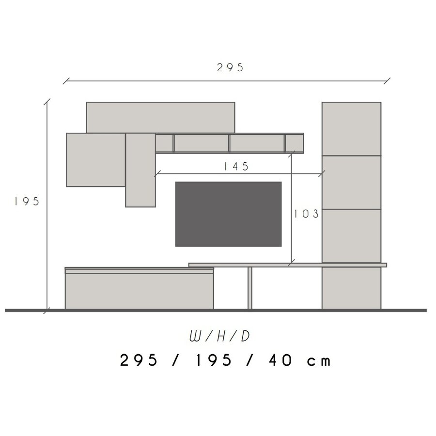 Infinity 2.0 Cashmere / Mercure / Brons TV Meubel Set 58 Infinity 2.0 Cashmere / Mercure / Brons TV Meubel Set 58