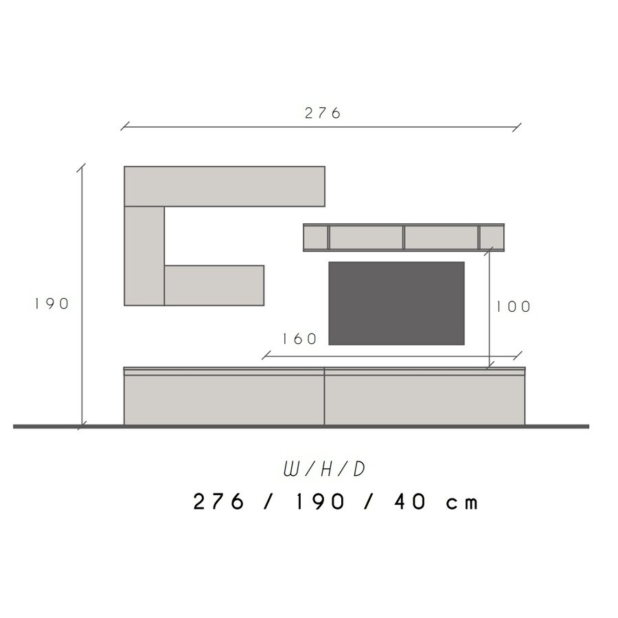 Infinity 2.0 Mercure Eiken/Cashmere TV Meubel Set 60 Infinity 2.0 Mercure Eiken/Cashmere TV Meubel Set 60