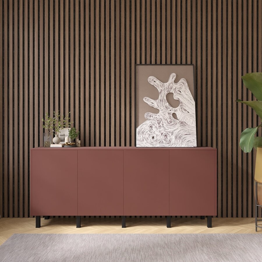 Pastell Ayaya 203 cm Dressoir Oxydrood Pastell Ayaya 203 cm Dressoir Oxydrood