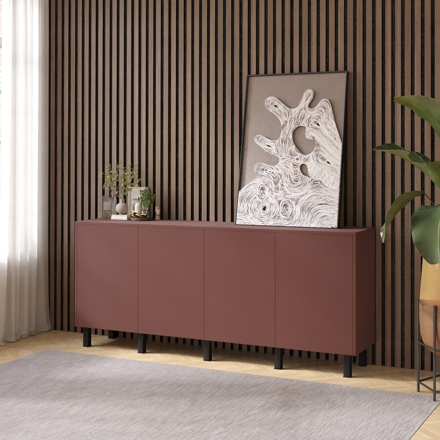 Pastell Ayaya 203 cm Dressoir Oxydrood Pastell Ayaya 203 cm Dressoir Oxydrood
