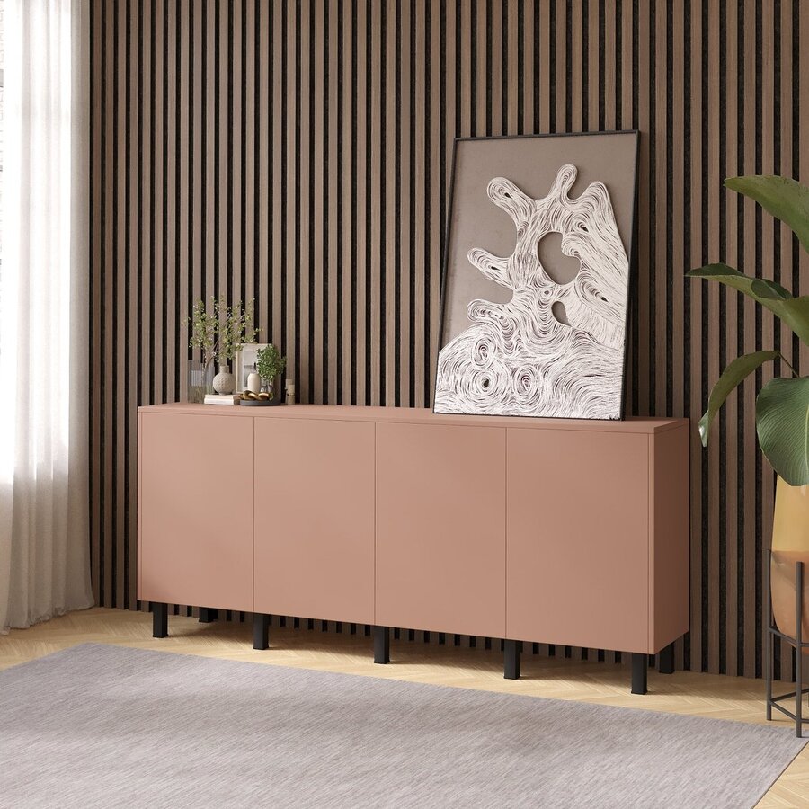 Pastell Ayaya 203 cm Dressoir Abrikoos Pastell Ayaya 203 cm Dressoir Abrikoos