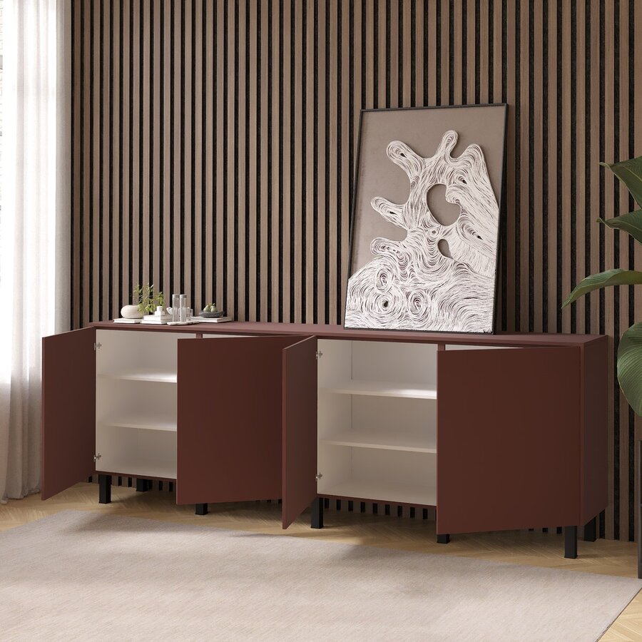 Pastell Ayaya 243 cm Dressoir Oxydrood Pastell Ayaya 243 cm Dressoir Oxydrood