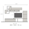 Infinity 2.0 HG Wit / Gesso / Piombo TV Meubel Set 63