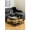 Cem Vierkante Salontafel Glas / Eiken