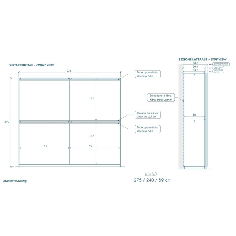 Malmo Schuifdeurkast 275 cm Hoogglans Wit Malmo Schuifdeurkast 275 cm Hoogglans Wit