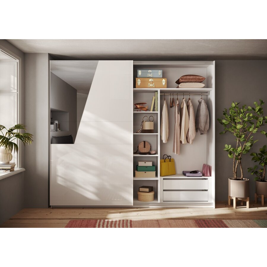 Malmo Schuifdeurkast 275 cm Hoogglans Wit Malmo Schuifdeurkast 275 cm Hoogglans Wit