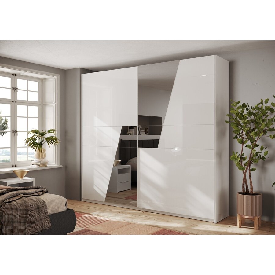 Malmo Schuifdeurkast 275 cm Hoogglans Wit Malmo Schuifdeurkast 275 cm Hoogglans Wit