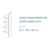 Open Compartiment voor Schuifdeurkast 275 cm Ardesia