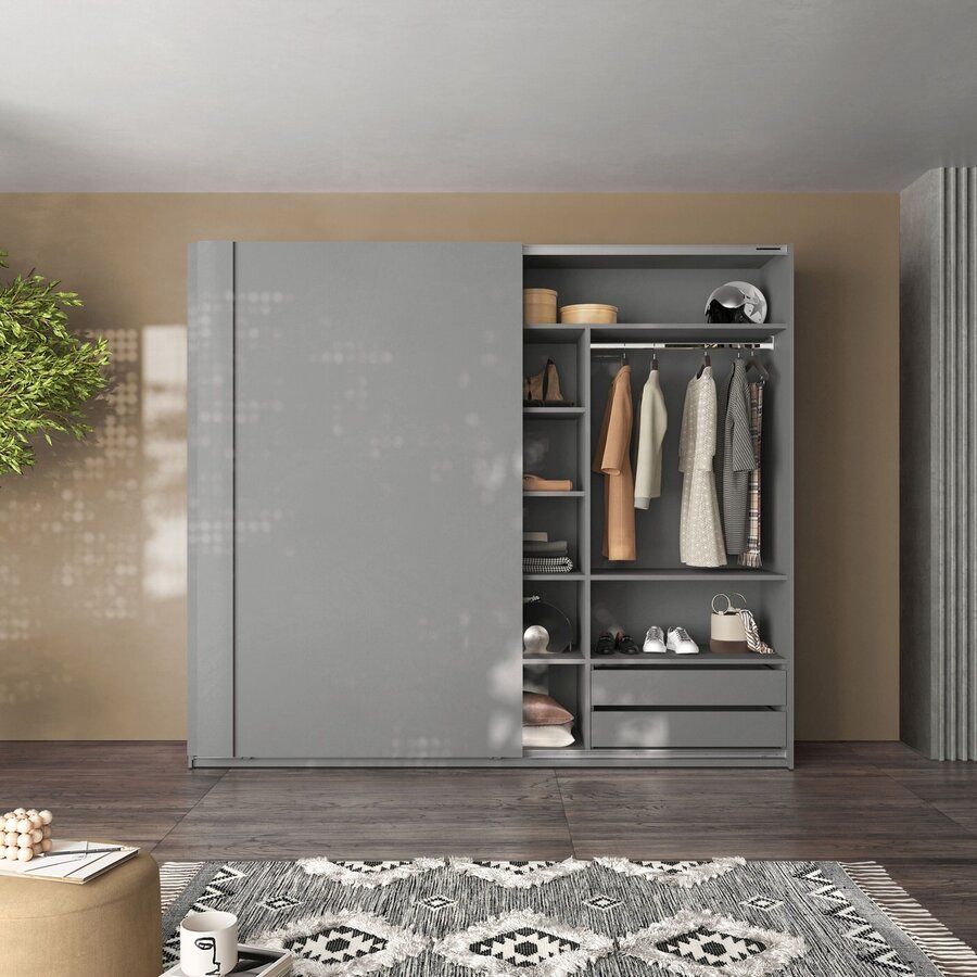 Open Compartiment voor Schuifdeurkast 275 cm Ardesia Open Compartiment voor Schuifdeurkast 275 cm Ardesia