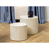 Monami Ovale Salontafel Set Travertin