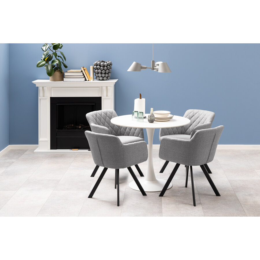 Graham Ronde Eettafel Wit Keramiek Graham Ronde Eettafel Wit Keramiek