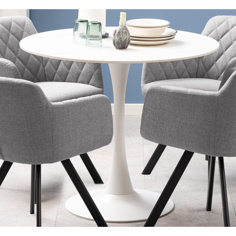 Graham Ronde Eettafel Wit Keramiek Graham Ronde Eettafel Wit Keramiek