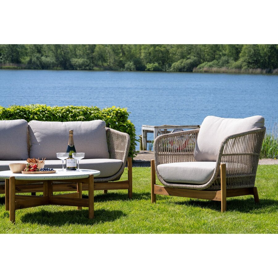 Terracina Loungestoel Acacia/Beige Terracina Loungestoel Acacia/Beige