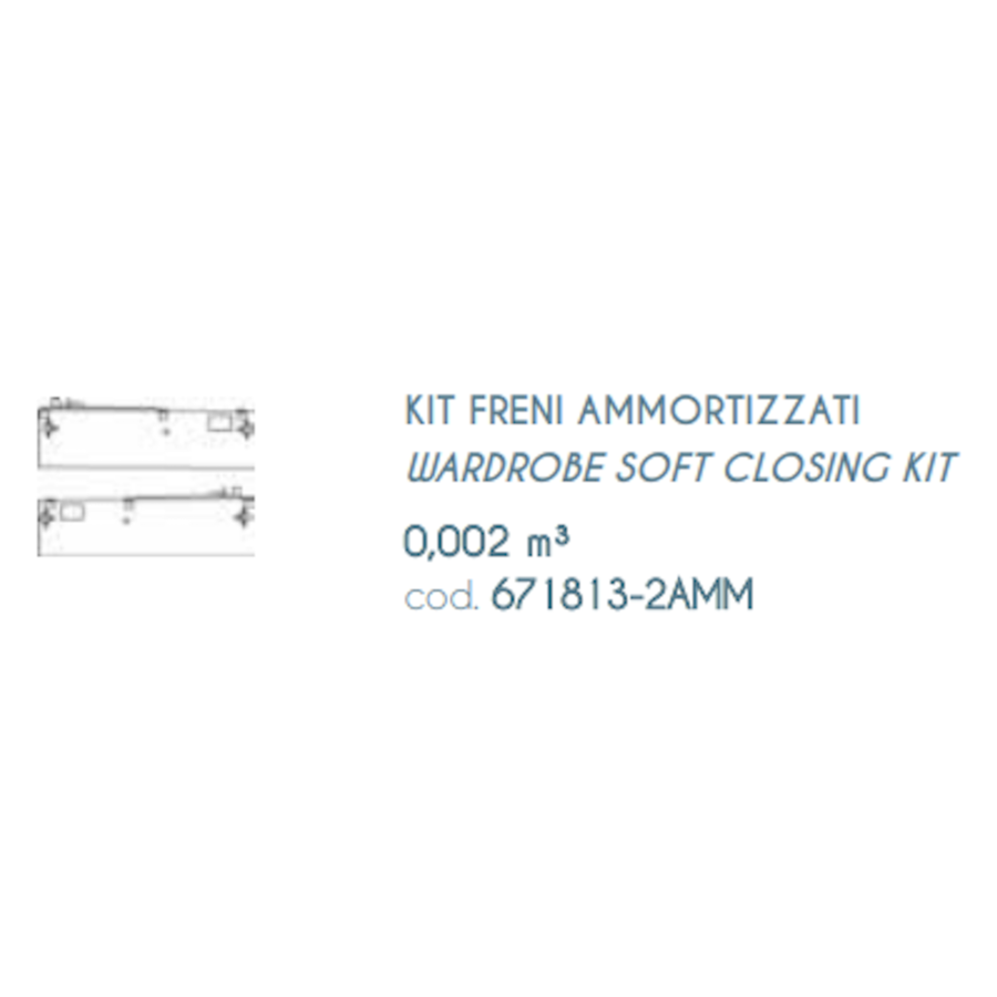 Deurdempers kit voor Schuifdeurkasten Deurdempers kit voor Schuifdeurkasten