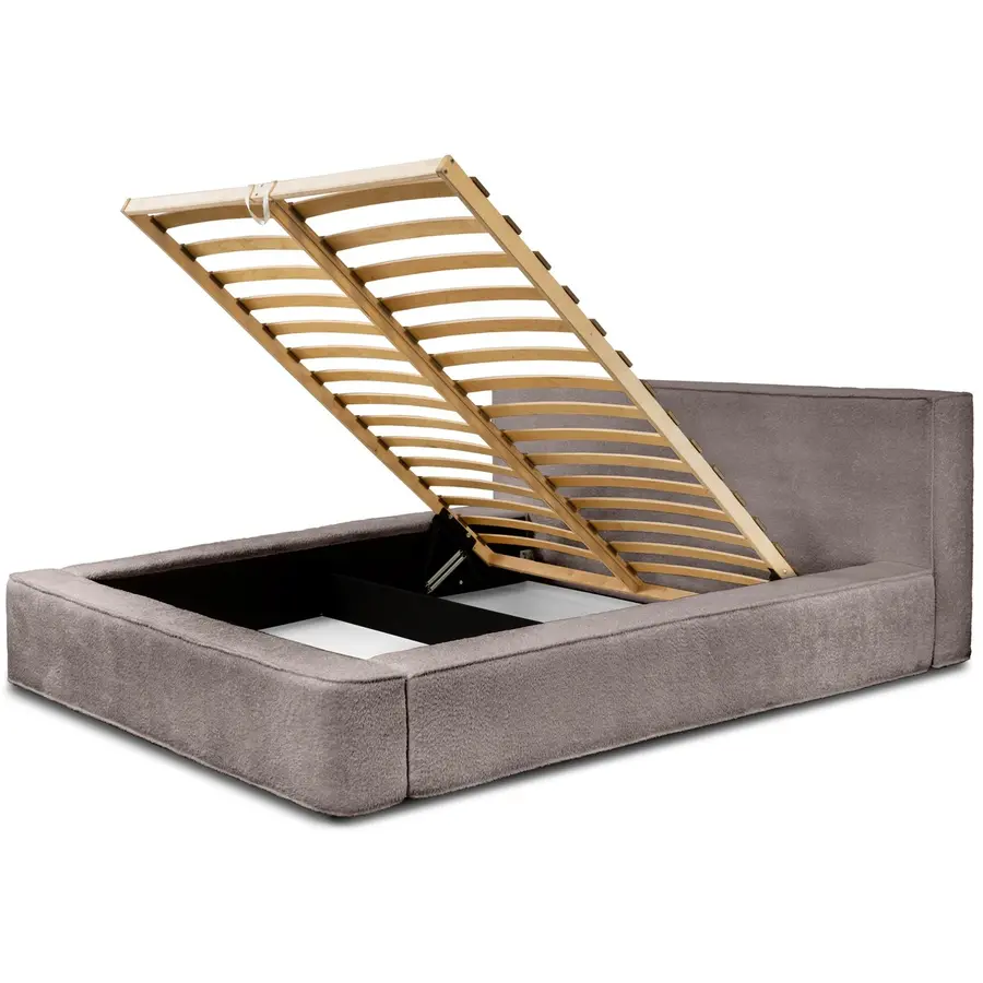 Alma 180 x 200 cm Gestoffeerd Bed Taupe