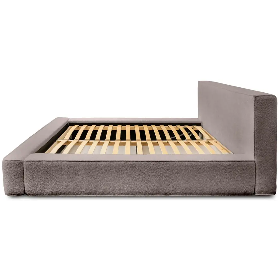 Alma 160 x 200 cm Gestoffeerd Bed Taupe