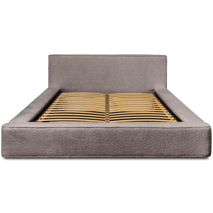 Alma 180 x 200 cm Gestoffeerd Bed Taupe