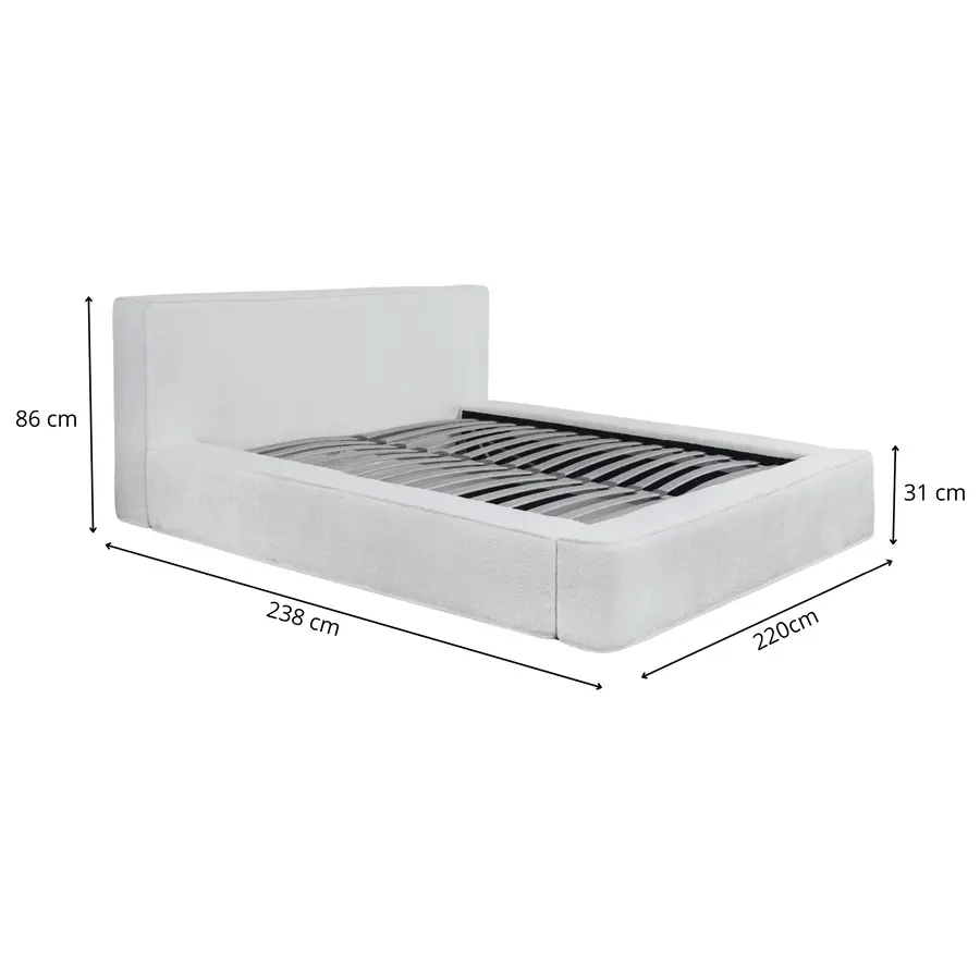 Alma 180 x 200 cm Gestoffeerd Bed Olijfgroen