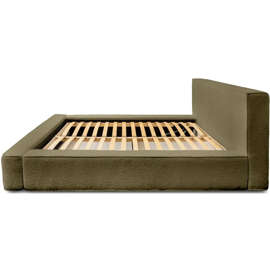 Alma 160 x 200 cm Gestoffeerd Bed Olijfgroen