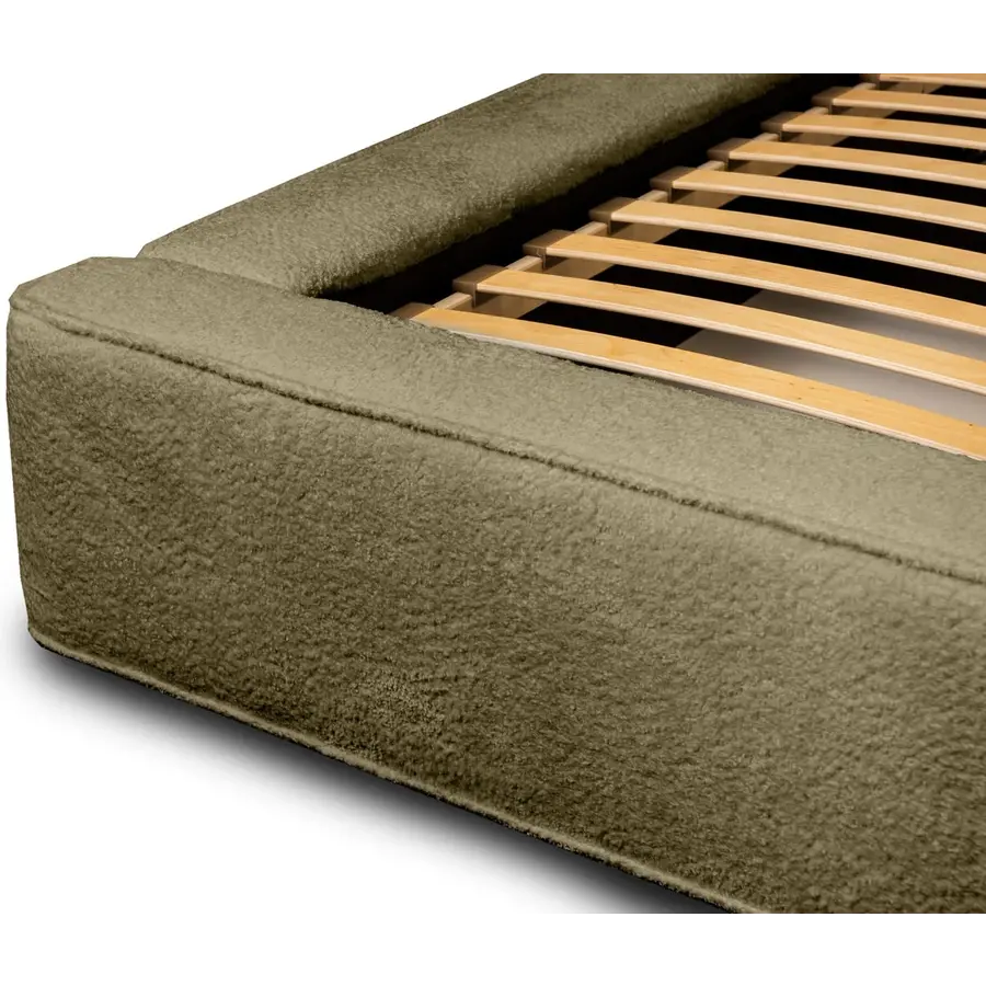 Alma 160 x 200 cm Gestoffeerd Bed Olijfgroen