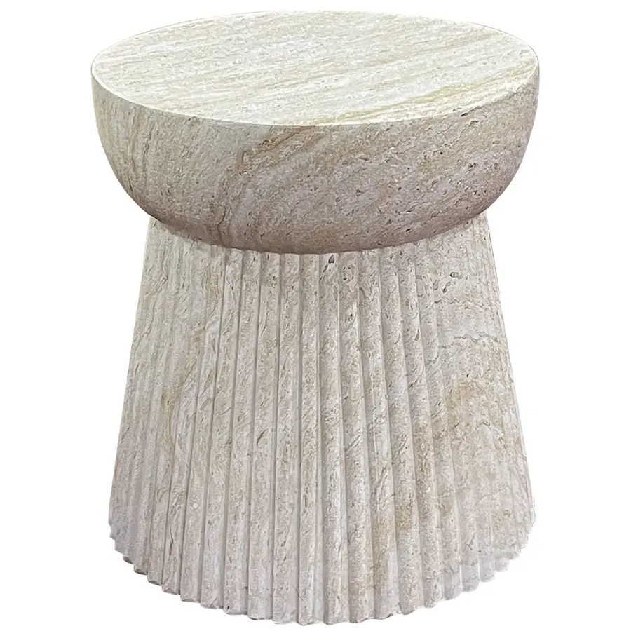 Bonn Natural Bijzettafel Gefluteerd