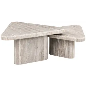 Richmond Interiors Dwayne Driehoekige Salontafel Set Marmer