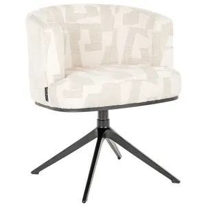 Richmond Interiors Cheyenne Beige Graffic Draaistoel