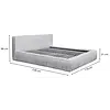 Naomi 140 x 200 cm Gestoffeerd Bed Creme