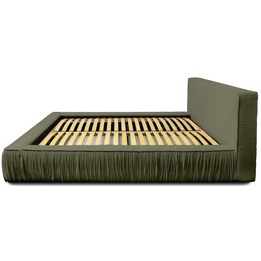 Naomi 160 x 200 cm Gestoffeerd Bed Olijfgroen Naomi 160 x 200 cm Gestoffeerd Bed Olijfgroen