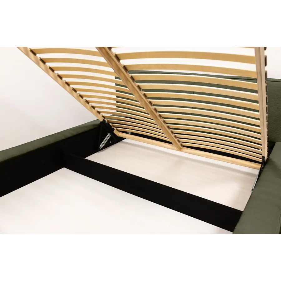 Naomi 160 x 200 cm Gestoffeerd Bed Olijfgroen Naomi 160 x 200 cm Gestoffeerd Bed Olijfgroen