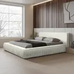 Trae Mobler Naomi 160 x 200 cm Gestoffeerd Bed Creme Trae Mobler Naomi 160 x 200 cm Gestoffeerd Bed Creme