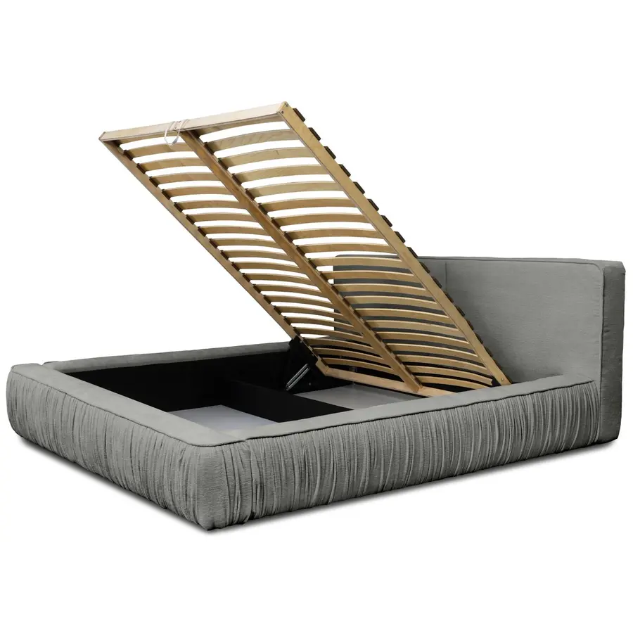 Naomi 180 x 200 cm Gestoffeerd Bed Lichtgrijs Naomi 180 x 200 cm Gestoffeerd Bed Lichtgrijs