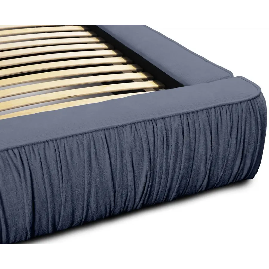 Naomi 140 x 200 cm Gestoffeerd Bed Navy Blauw Naomi 140 x 200 cm Gestoffeerd Bed Navy Blauw