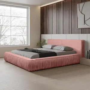 Trae Mobler Naomi 160 x 200 cm Gestoffeerd Bed Stoffig Roze