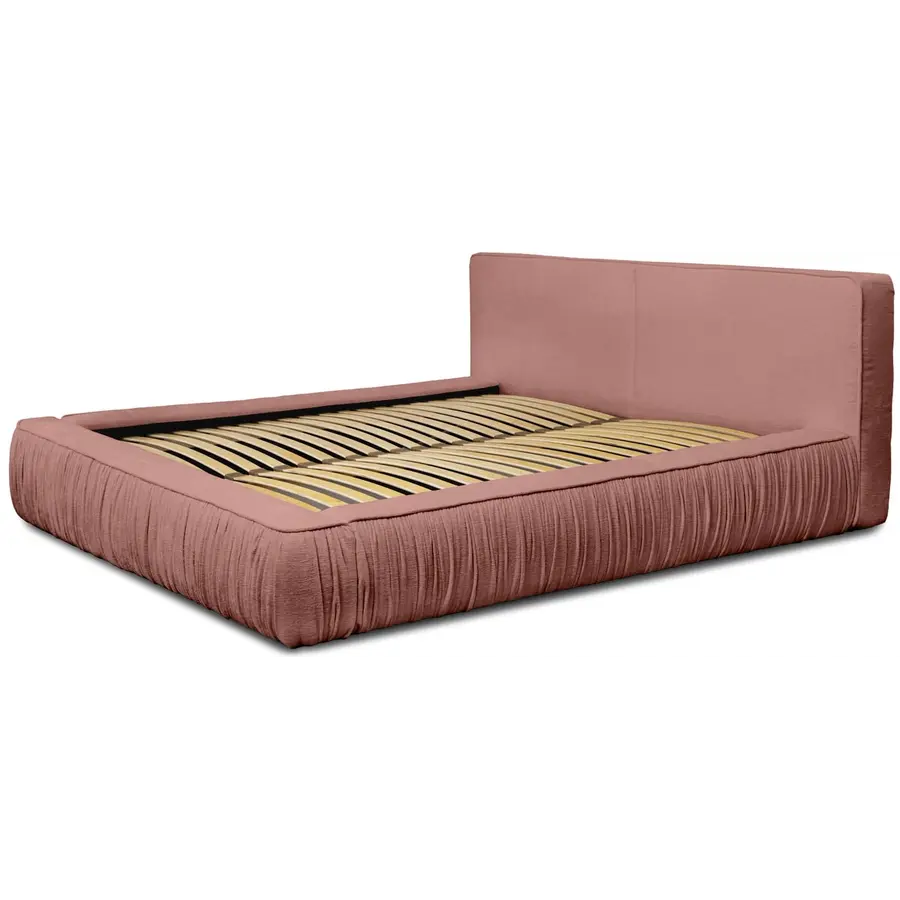 Naomi 160 x 200 cm Gestoffeerd Bed Stoffig Roze Naomi 160 x 200 cm Gestoffeerd Bed Stoffig Roze