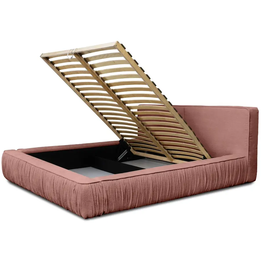 Naomi 180 x 200 cm Gestoffeerd Bed Stoffig Roze Naomi 180 x 200 cm Gestoffeerd Bed Stoffig Roze