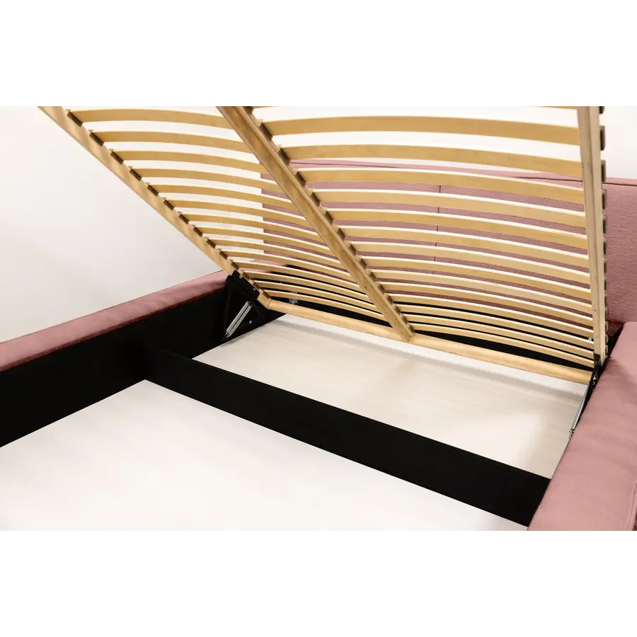 Naomi 180 x 200 cm Gestoffeerd Bed Stoffig Roze Naomi 180 x 200 cm Gestoffeerd Bed Stoffig Roze