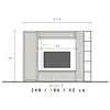 Infinity 2.0 Breed Staande Kolomkast met Kader Argilla