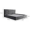 Vegas III 180 x 200 cm Gestoffeerd Bed Creme