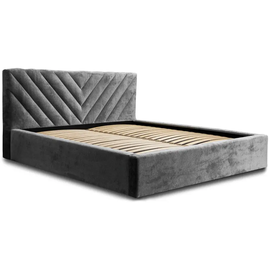 Vegas III 180 x 200 cm Gestoffeerd Bed Donkergrijs Vegas III 180 x 200 cm Gestoffeerd Bed Donkergrijs