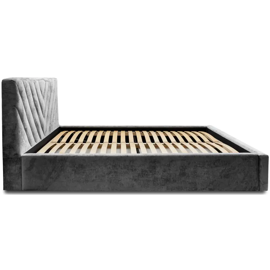 Vegas III 140 x 200 cm Gestoffeerd Bed Donkergrijs Vegas III 140 x 200 cm Gestoffeerd Bed Donkergrijs