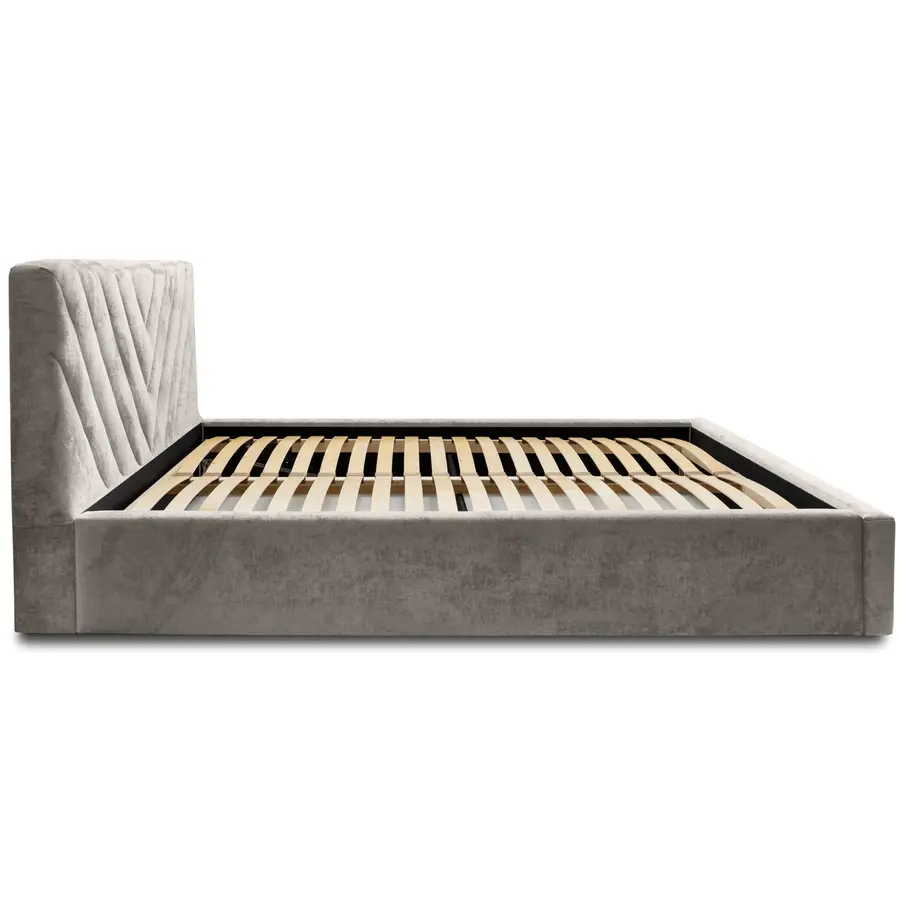 Vegas III 160 x 200 cm Gestoffeerd Bed Grijs Vegas III 160 x 200 cm Gestoffeerd Bed Grijs