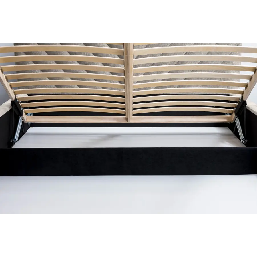 Vegas III 140 x 200 cm Gestoffeerd Bed Grijs