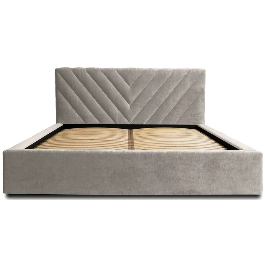 Vegas III 140 x 200 cm Gestoffeerd Bed Grijs